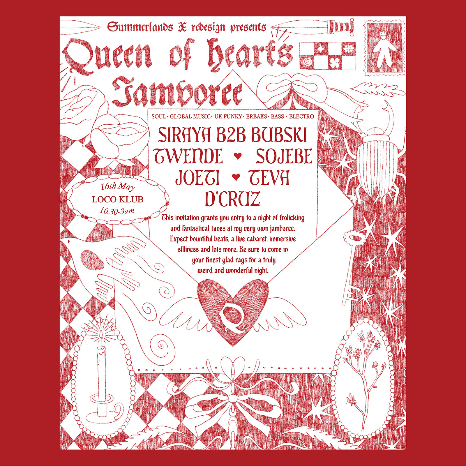 Summerlands X Redesign: Queen Of Hearts Jamboree at Loco Klub