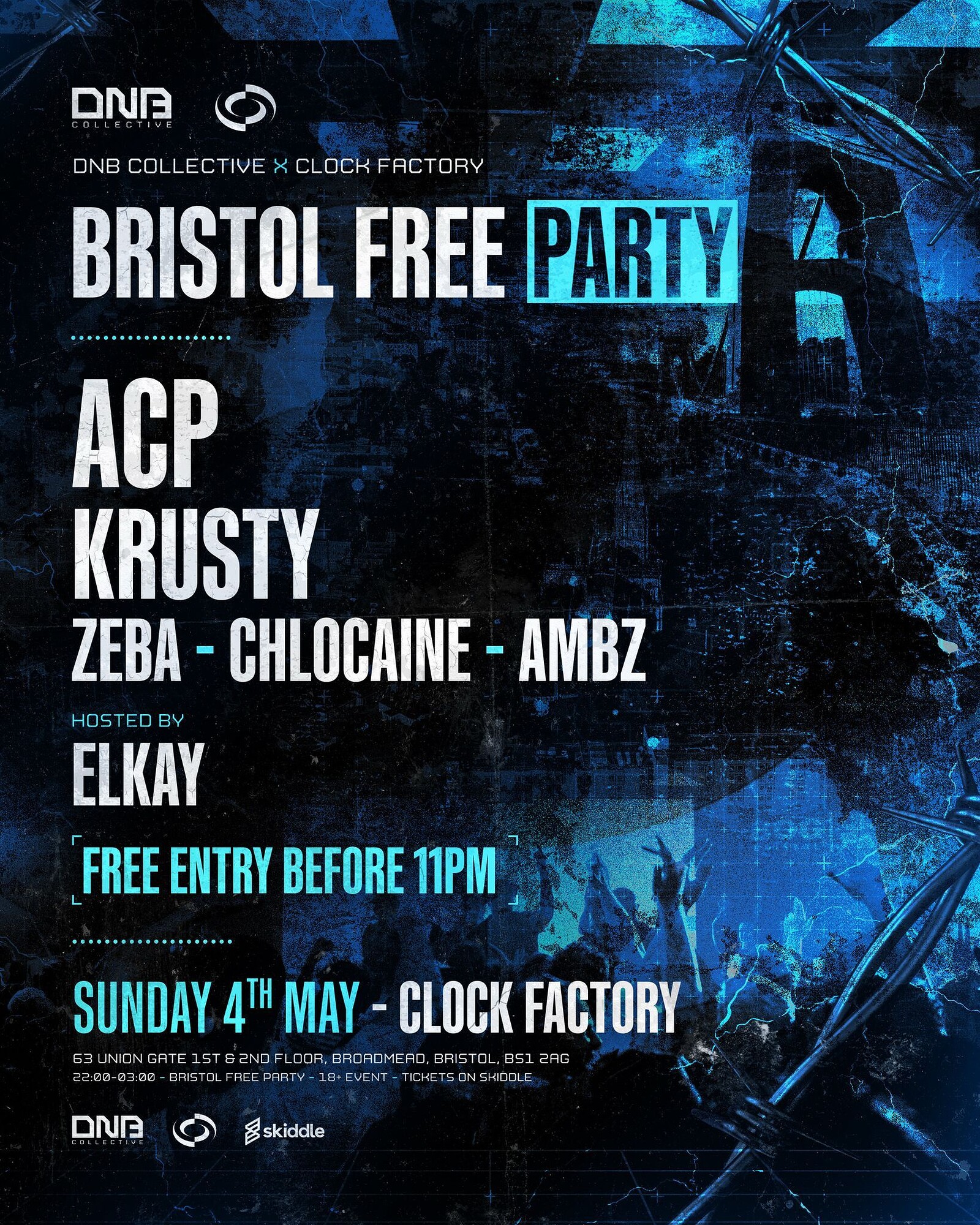 DNB Collective: Bristol Bank Holiday FREE RAVE at Clock Factory