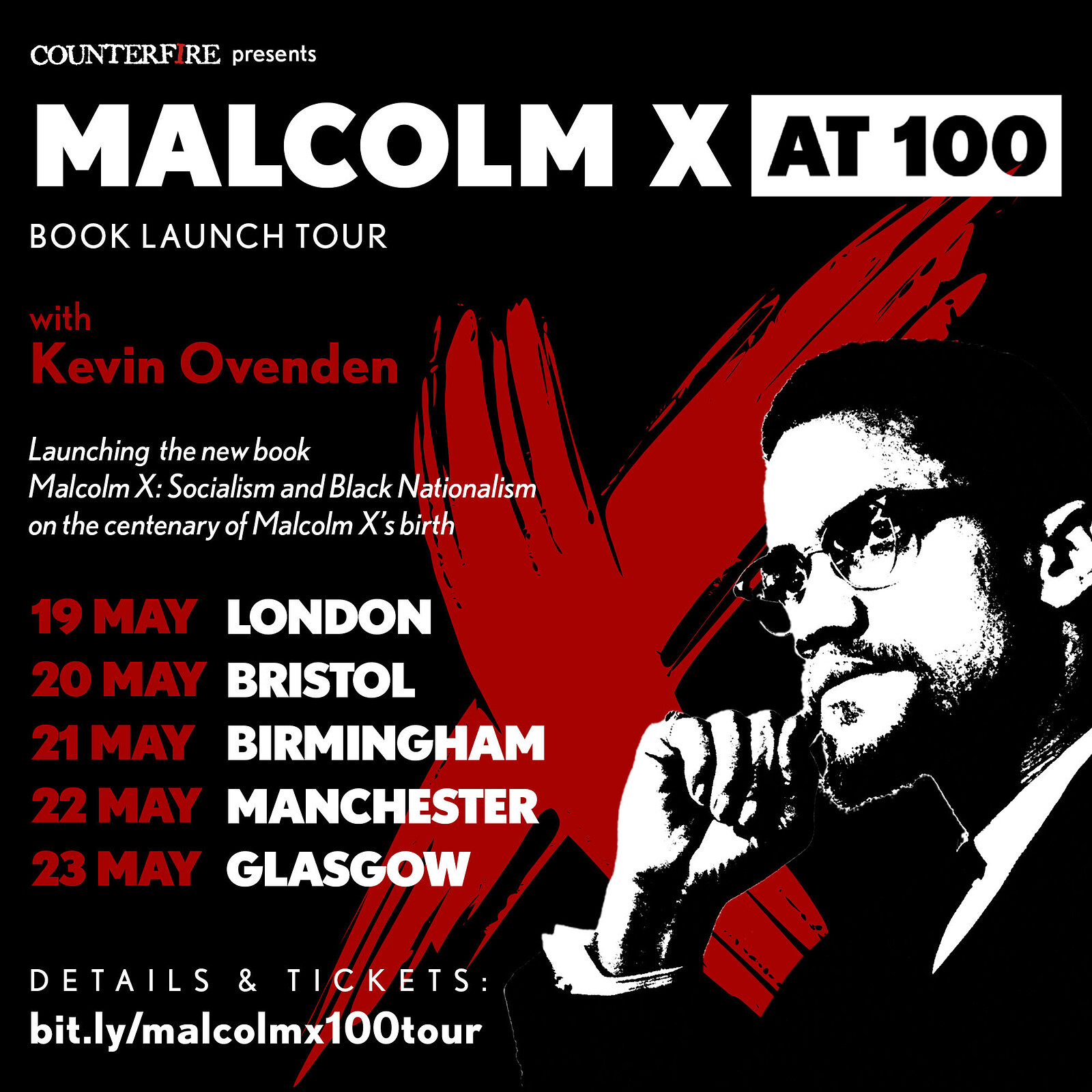 Malcolm X at 100: Book Launch at Hamilton House, BS1 3QY