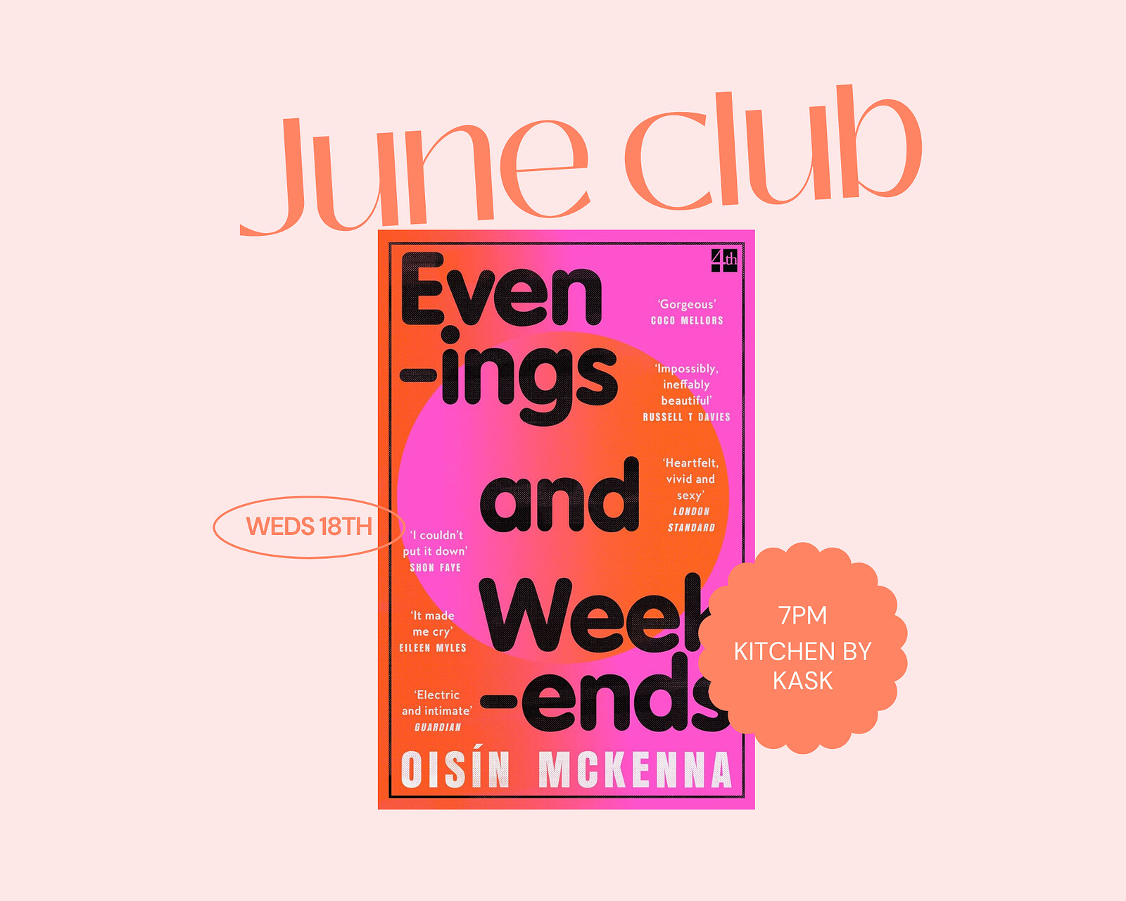 June Book Club | Evenings and Weekends at Kitchen by KASK, North Street