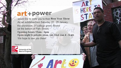 Art + Power New Year Show at The Showroom