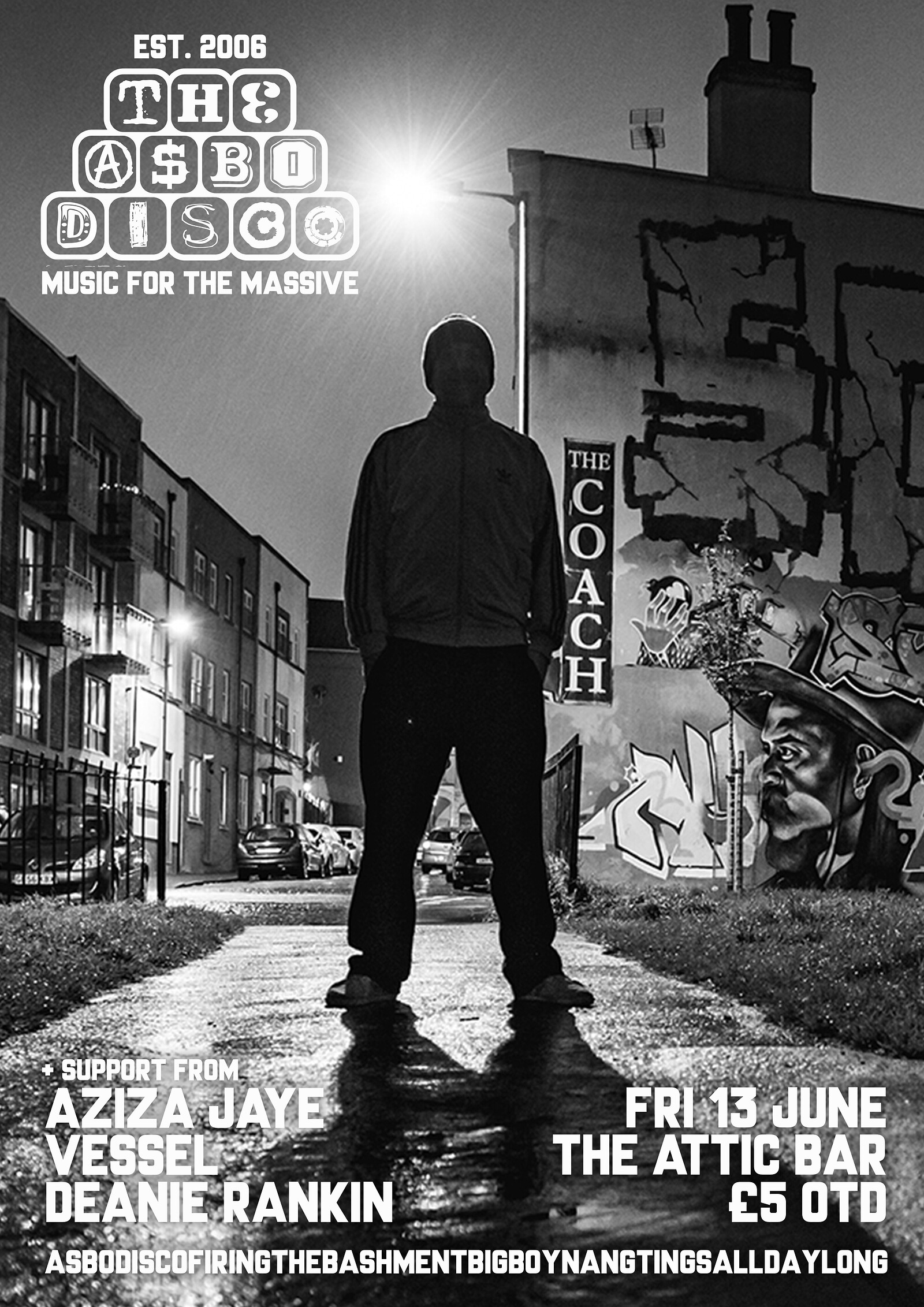 The ASBO Disco w/  Aziza Jaye  + Support at The Full Moon & Attic Bar
