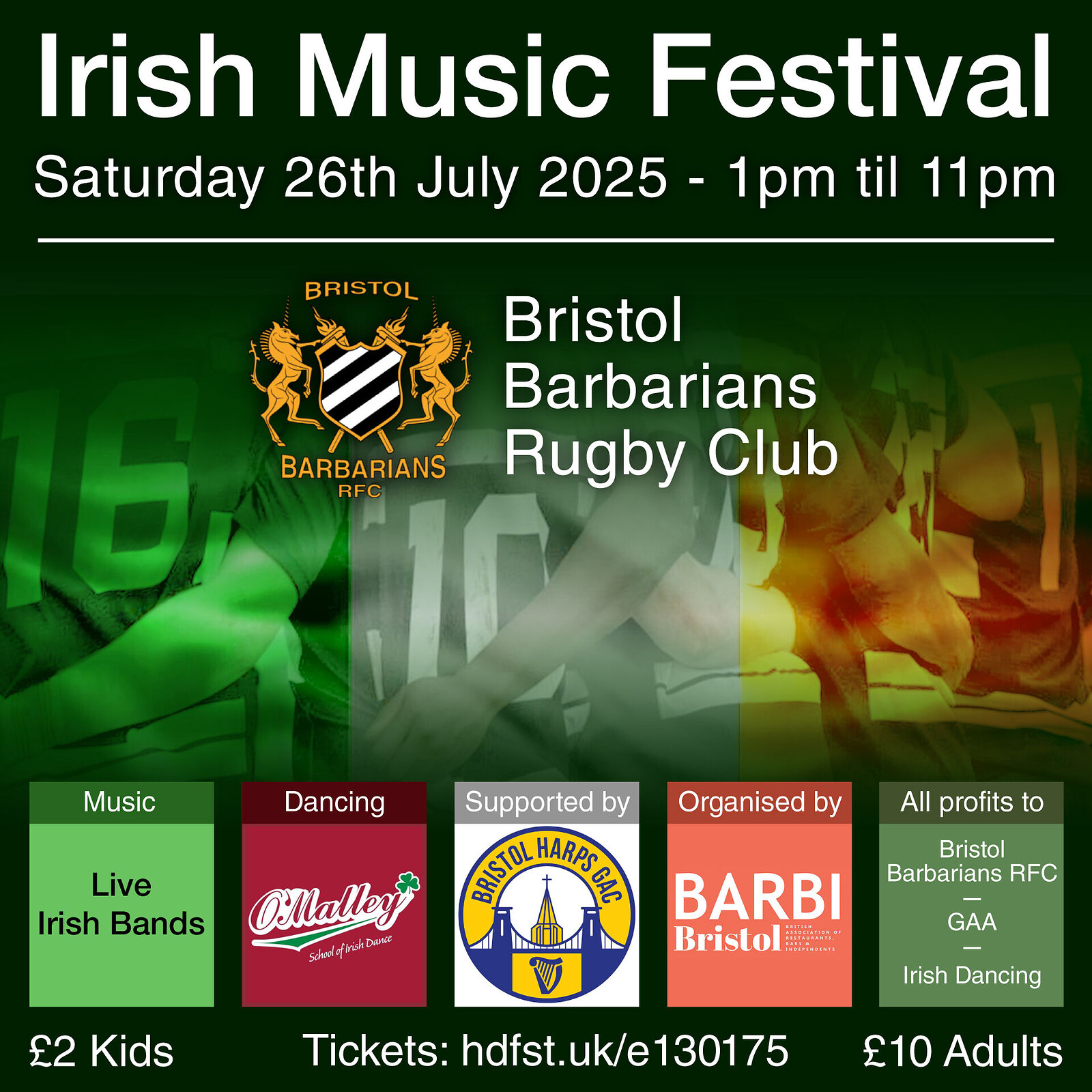 Irish Music Festival at Bristol Barbarians Rugby Club