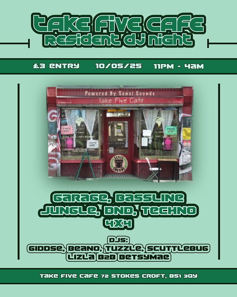 Resident DJ night at Take Five Cafe