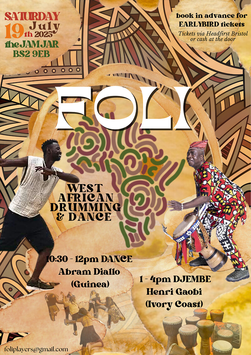 Foli - West African Dance & Djembe Workshops at The Jam Jar
