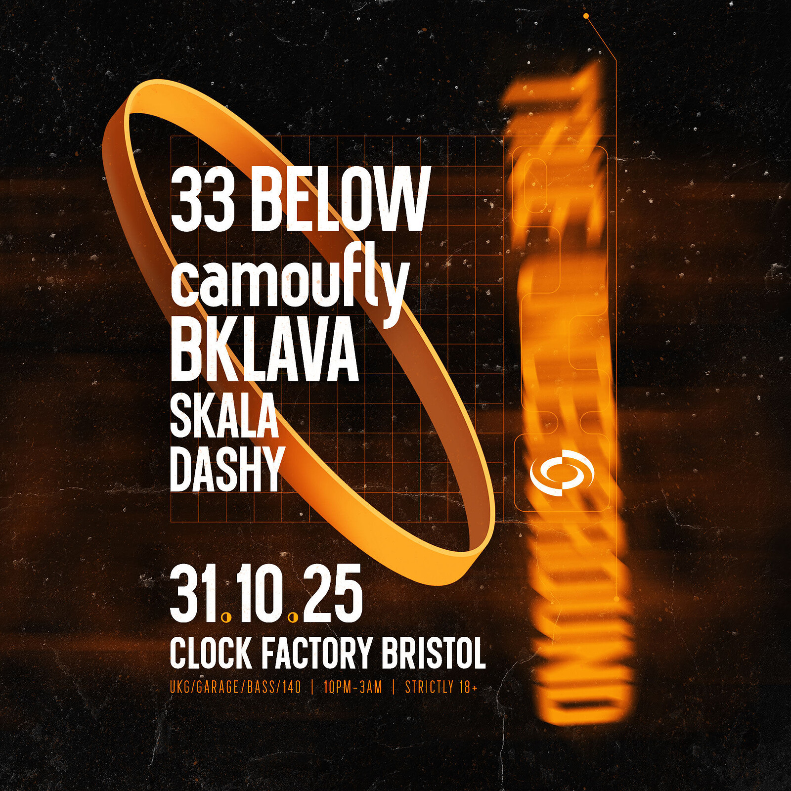 Clock Factory Halloween - 33 BELOW, camoufly, Bklava + more at Clock Factory