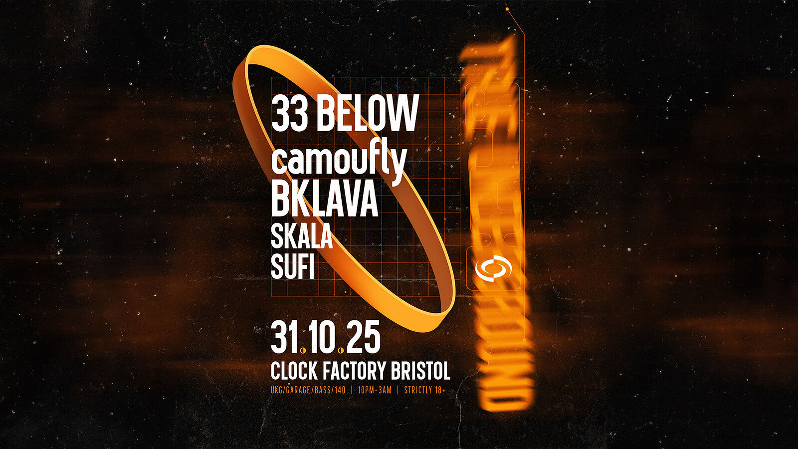 Clock Factory Halloween - 33 BELOW, camoufly, Bklava + more at Clock Factory