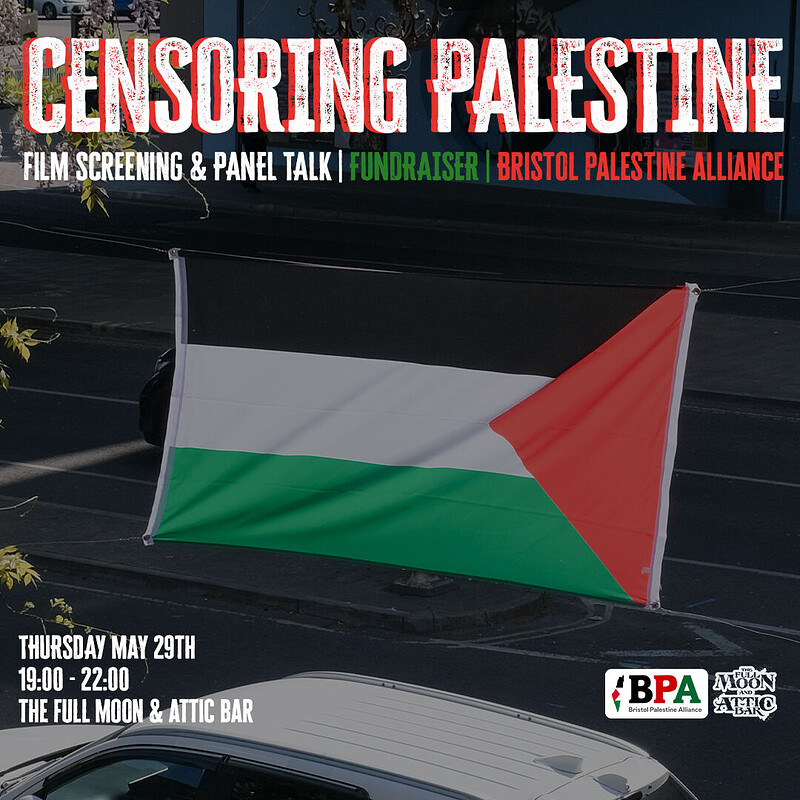 'Censoring Palestine' - Film Screening & Panel Discussion at The Full Moon & Attic Bar