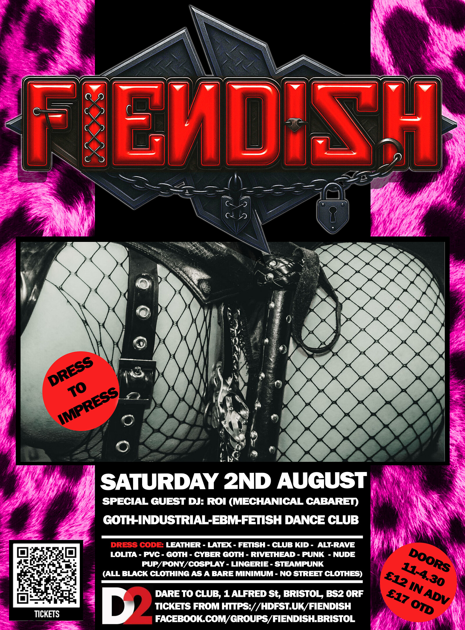 FIENDISH - August 2025 - Tix available On the door at Dare to Club