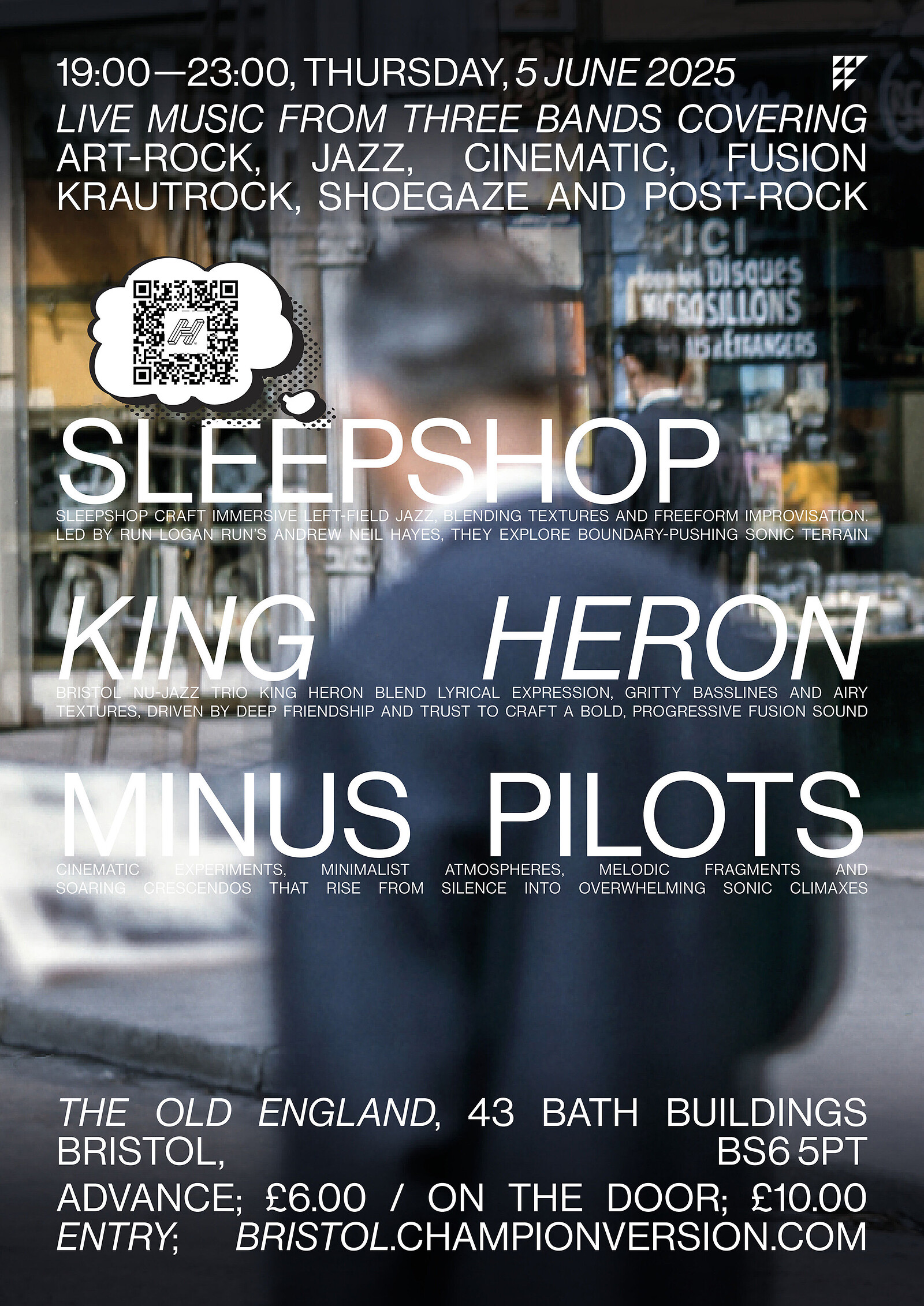 King Heron, Sleepshop  & Minus Pilots at The Old England Pub