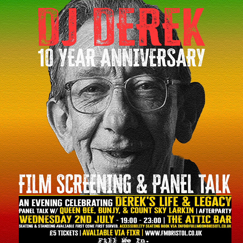 DJ Derek 10th anniversary - Film Screening & Panel Talk at The Full Moon & Attic Bar
