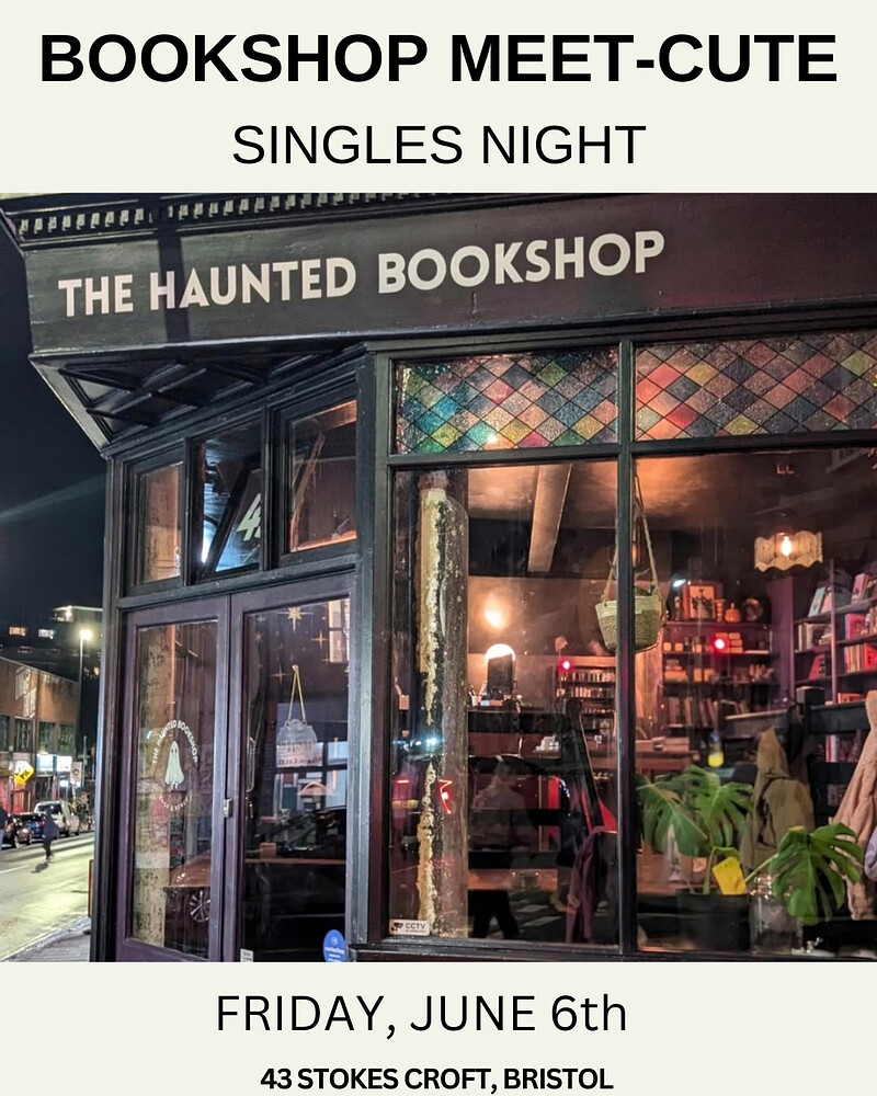 Under 30s Singles night Book-shop meet-cute at the haunted bookshop