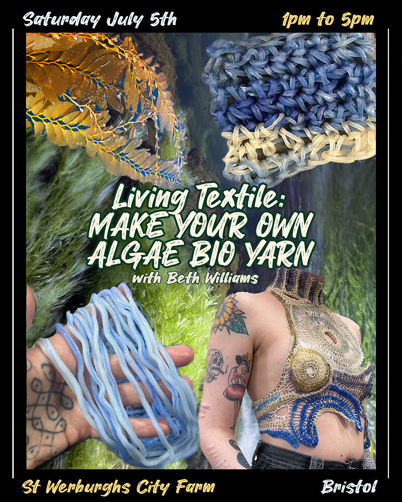 Living Textile: Make your own Algae Bio-Yarn at St Werburgh's City Farm