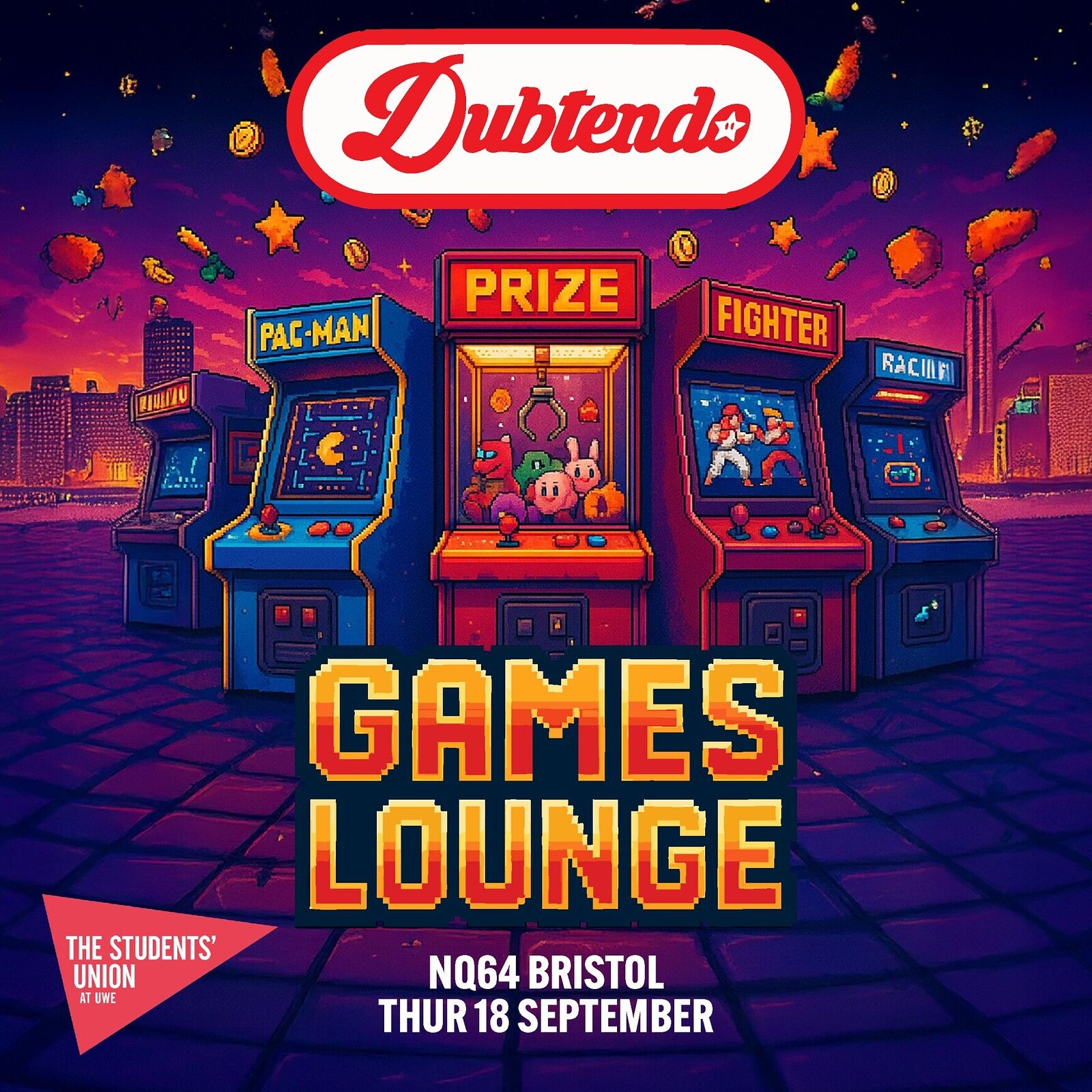 UWE Bristol Official Freshers | Dubtendo Games Lounge at NQ64 Bristol