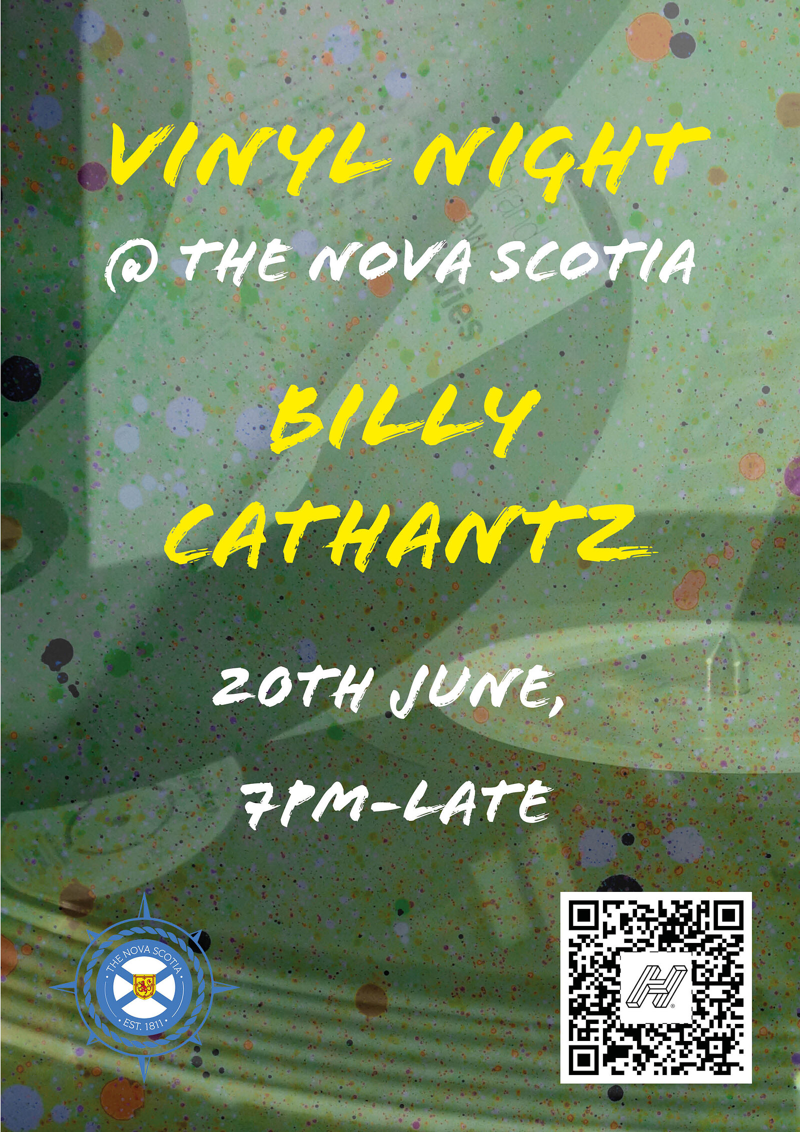 Vinyl Night with Billy Cathantz at The Nova Scotia