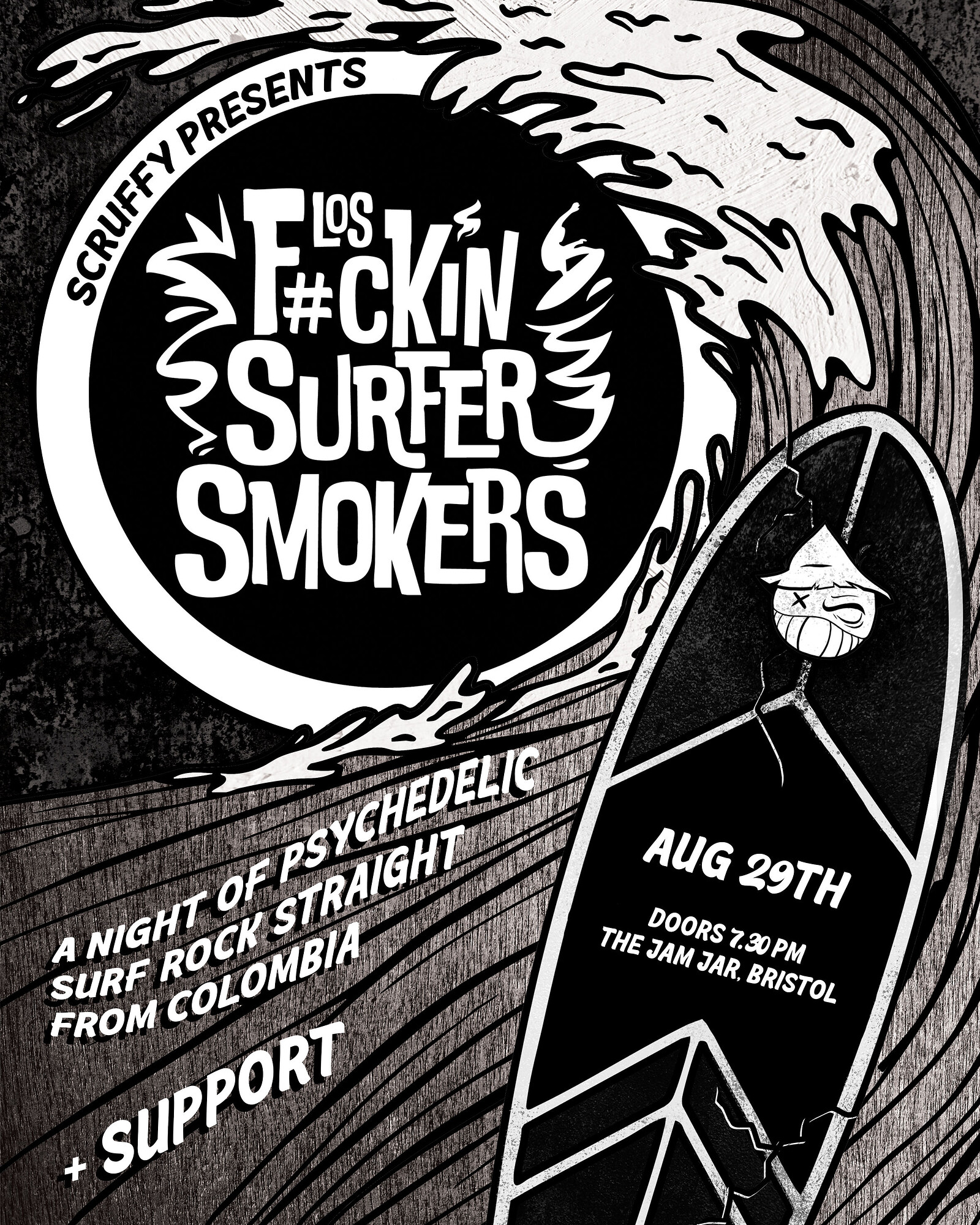 Los F#ckin Surfer Smokers - Psych Surf Rock from Colombia at The Jam Jar