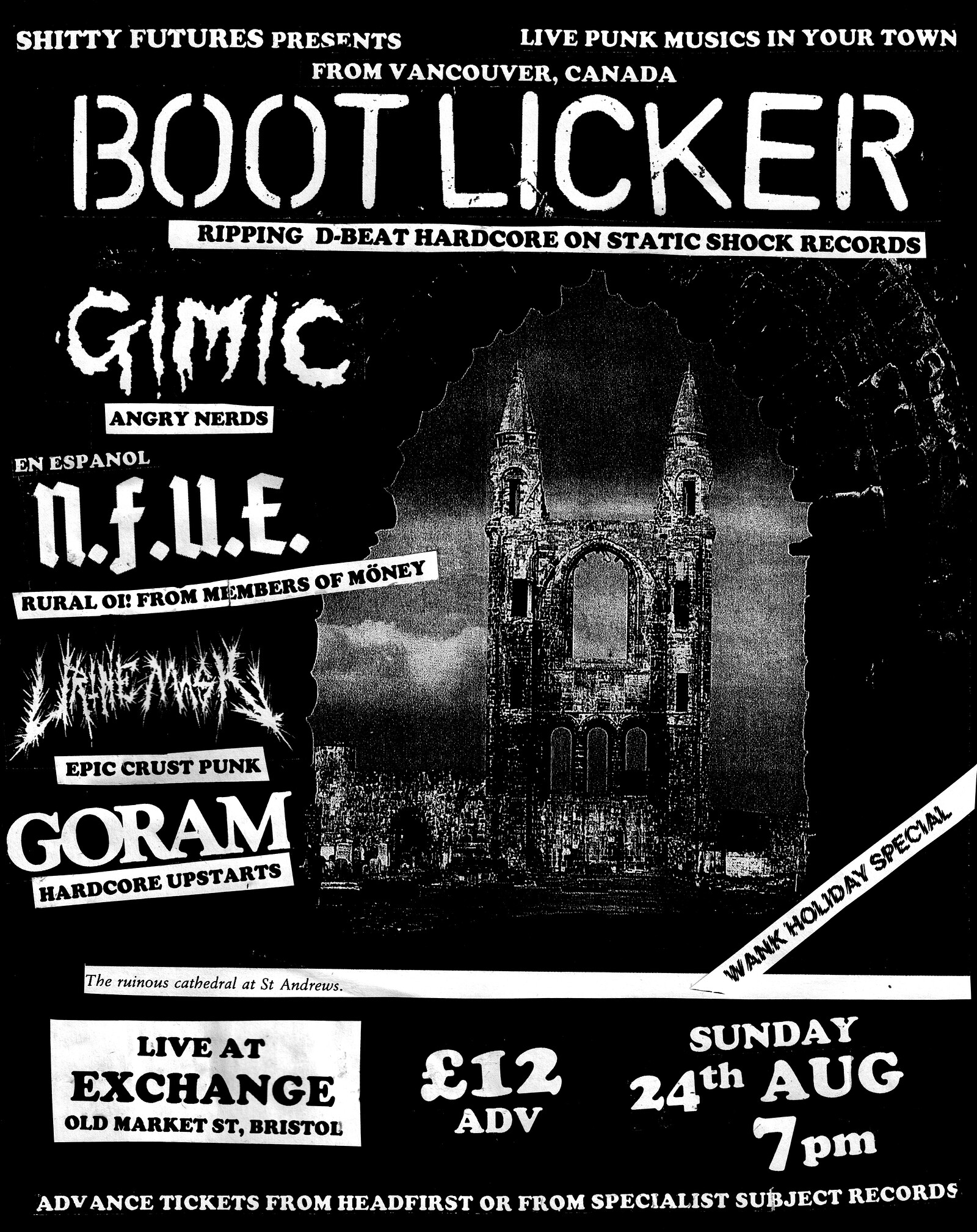 BOOTLICKER , GIMIC, N.F.U.E., URINE MASK and GORAM at Exchange