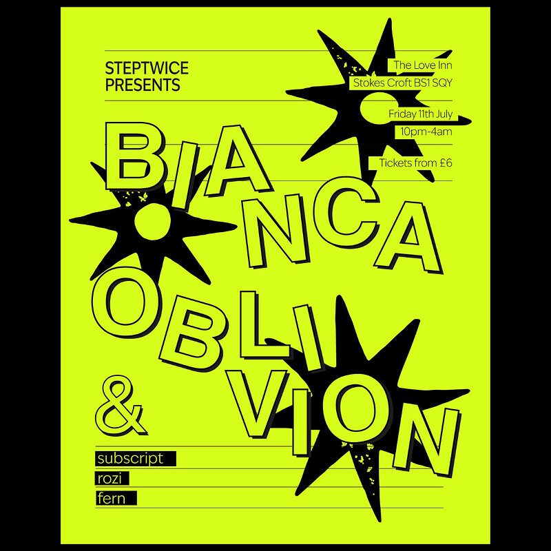 StepTwice w/ Bianca Oblivion, Rozi, Subscript + FERN at The Love Inn