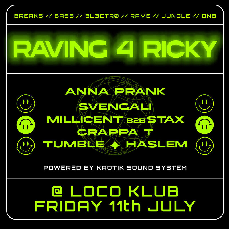 Leisure Centre presents- Raving 4 Ricky at Loco Klub