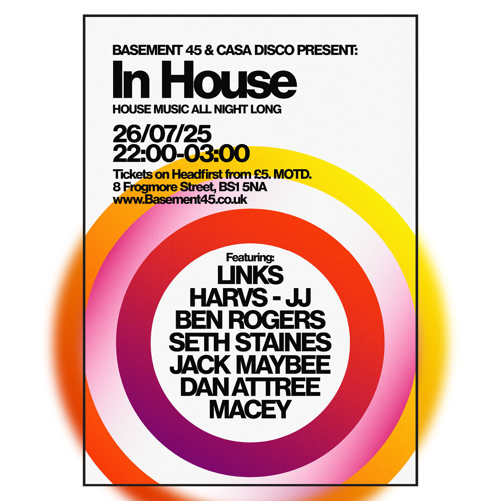 In House w/ Casa Disco at Basement 45