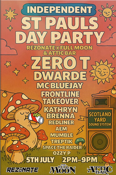 St Paul's Carnival Day Party at The Full Moon & Attic Bar