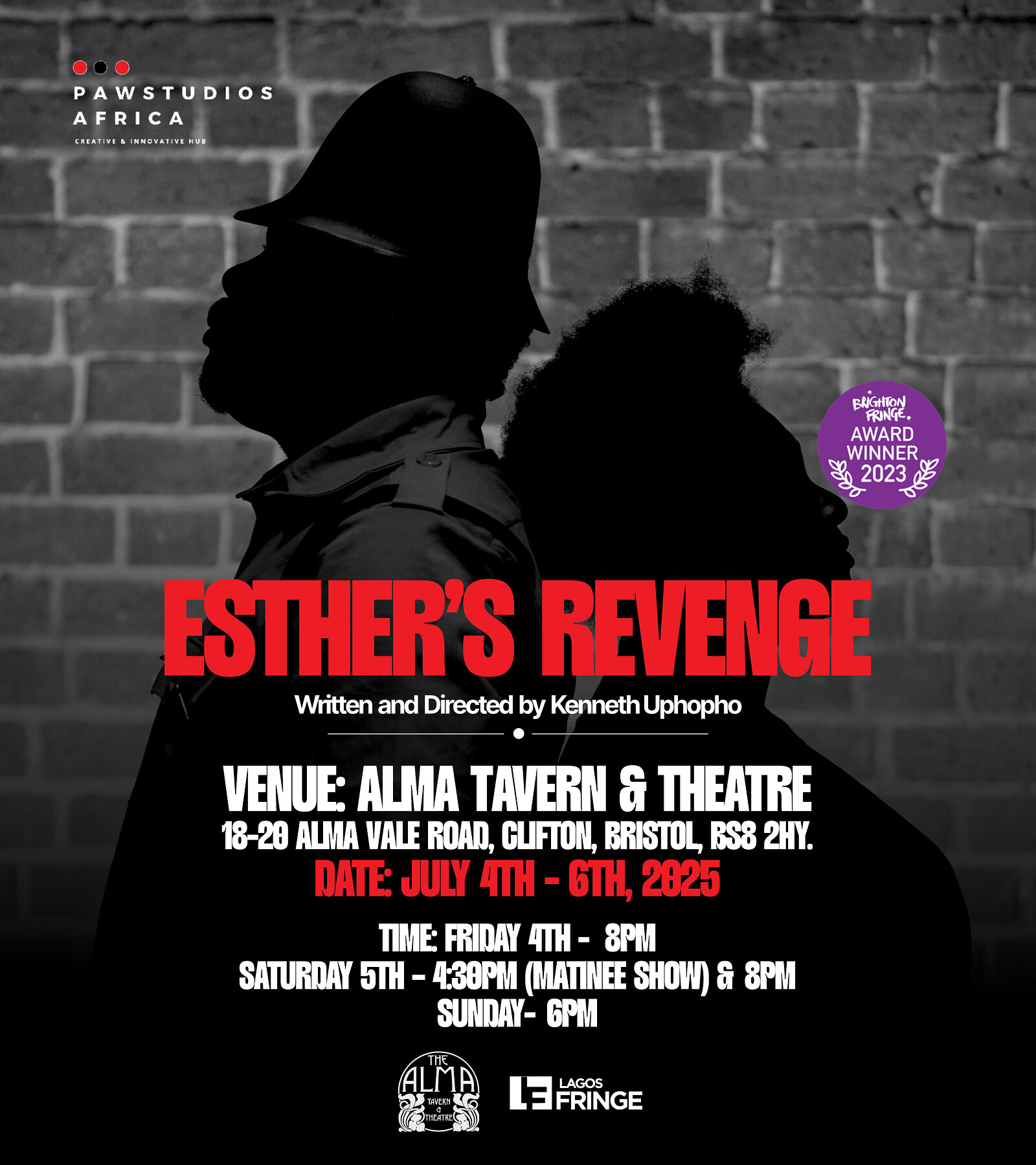 Esther's Revenge - Pawstudios Africa at The Alma Tavern Theatre