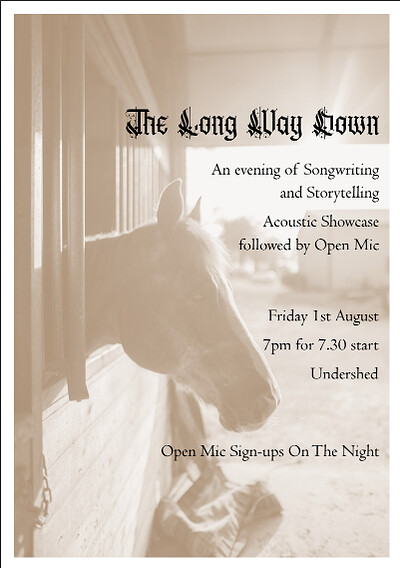 An Evening of Songwriting and Storytelling at Undershed, Watershed