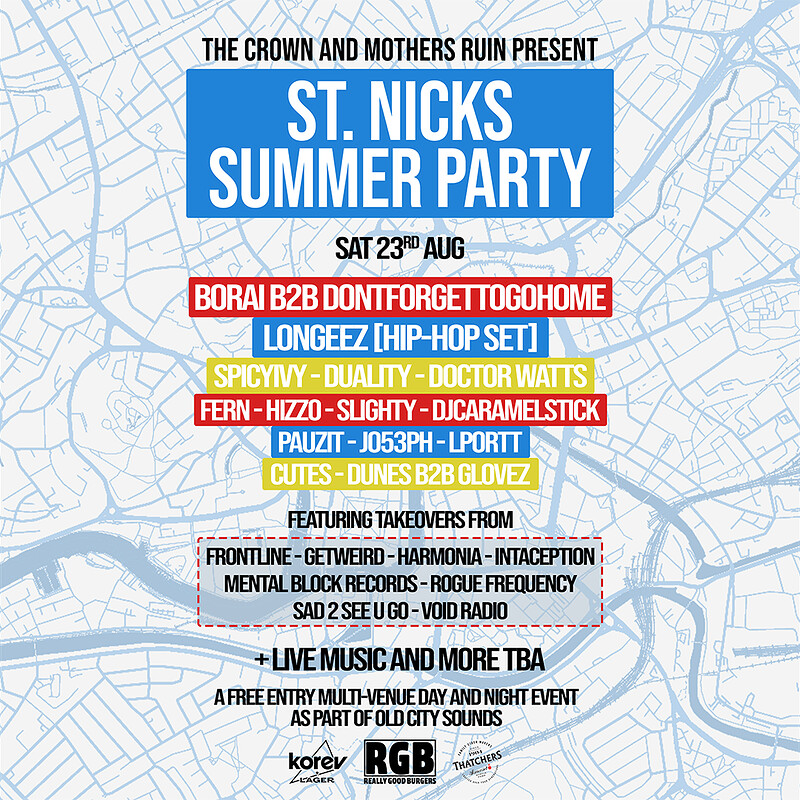 St. Nicks Summer Party: Borai B2B dontforgettogohome, Longeez + more at The Crown