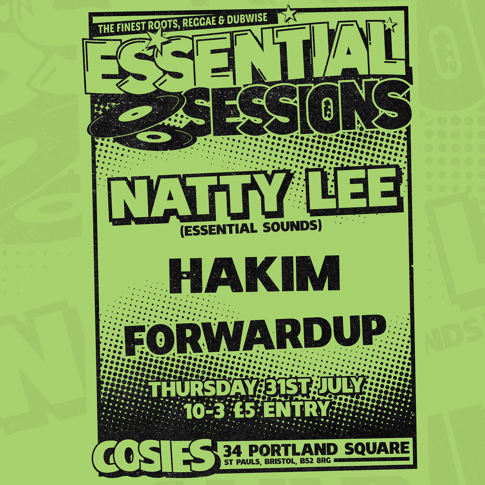 Essential Sessions - Cosies 31st July at Cosies