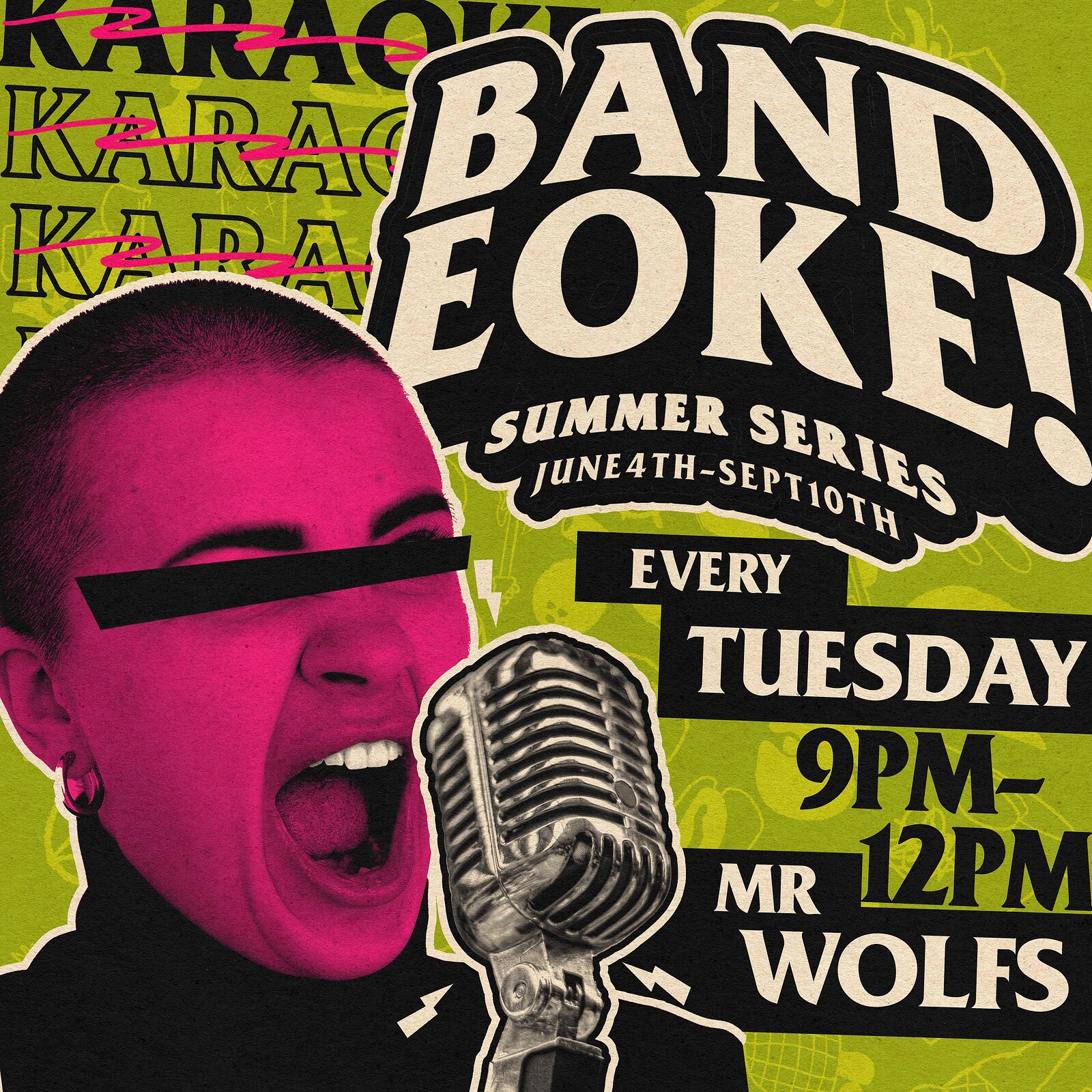 Bandeoke at Mr Wolfs