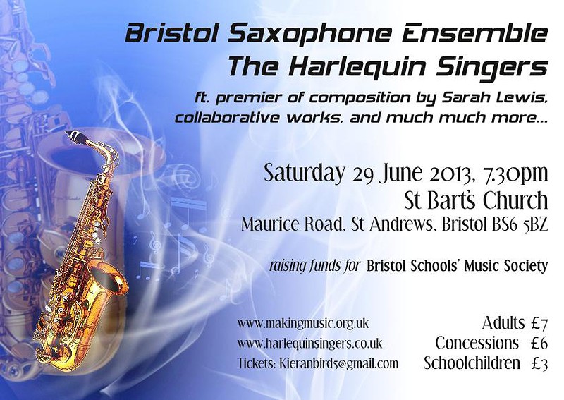 Choir / Sax Ensemble Concert at St Bart's Church