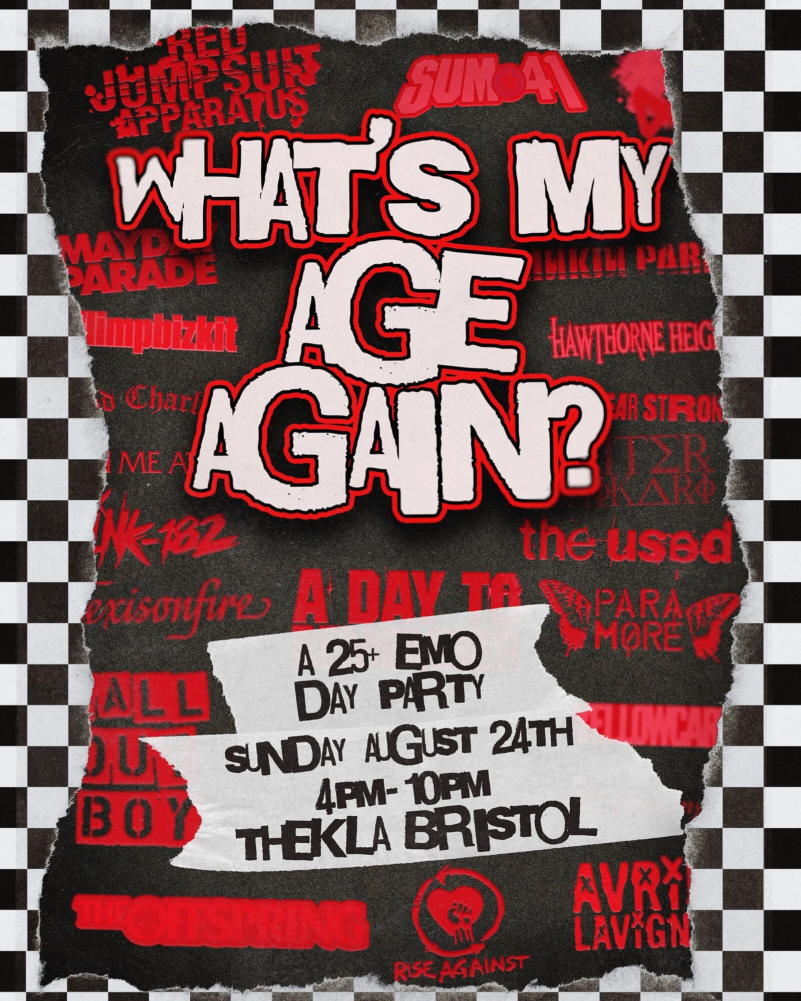 What's My Age Again? 25+ Emo Day Party at Thekla