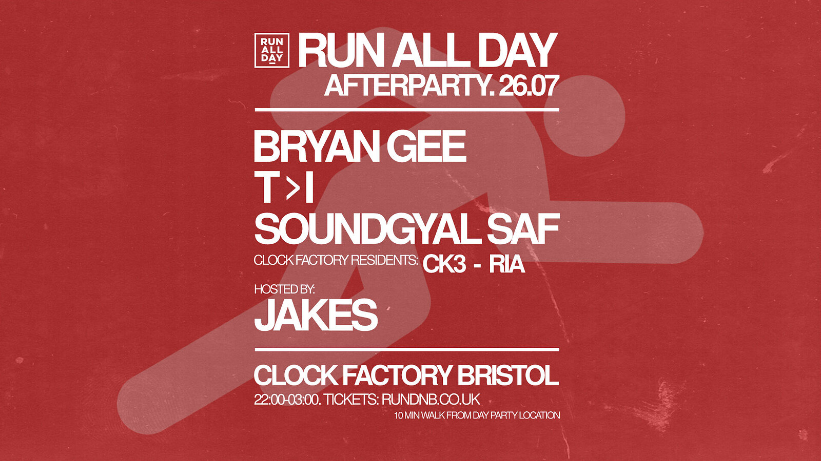 RUN All Day Official After Party: Bryan Gee, T>I + More at Clock Factory