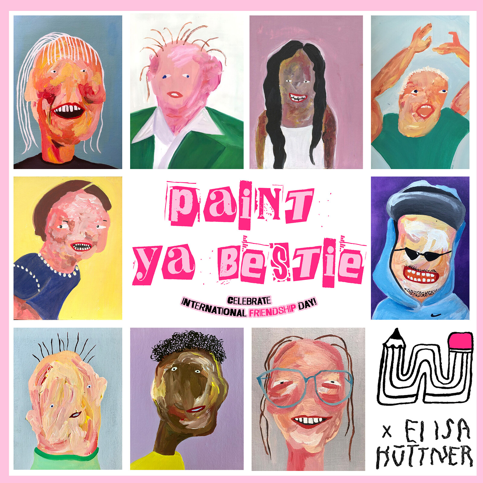 Paint Ya Bestie for International Friendship Day at Small Bar
