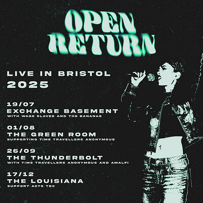 OPEN RETURN // TIME TRAVELLERS ANONYMOUS // AMALFI at The Thunderbolt