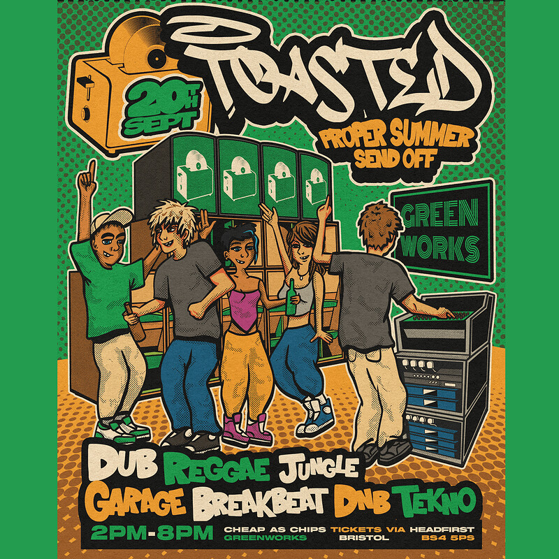 TOASTED: A Proper Summer Send Off // SETTLE DOWN // WAREHOUSE PARTY // at Green Works