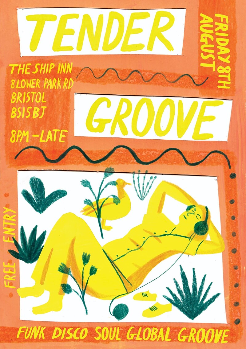 TENDER GROOVE - Disco, Funk, House  8-Late at The Ship Inn BS15BJ