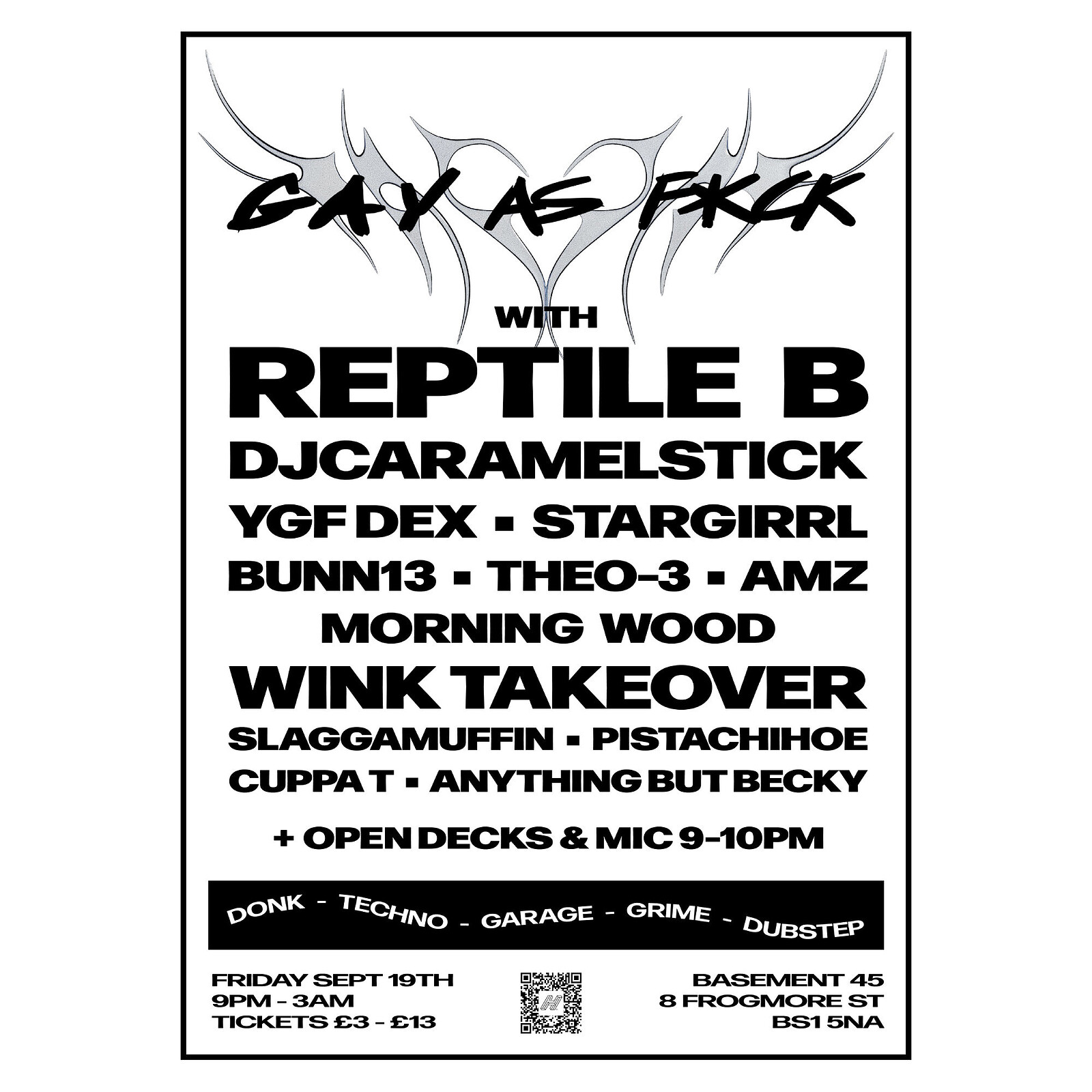 GAY AS F*CK - with Reptile B at Basement 45