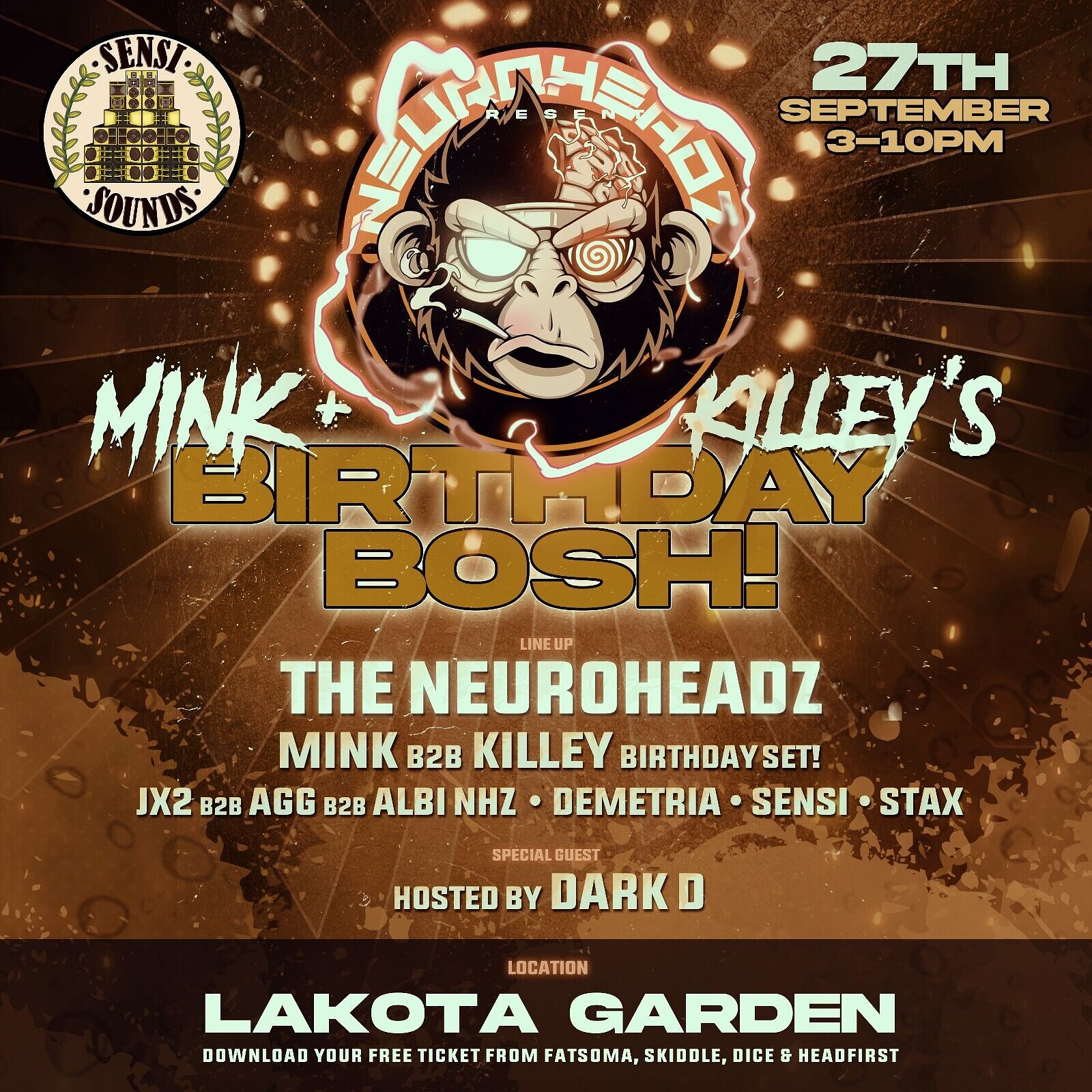 Neuroheadz x Sensi Sounds: Killey & Mink's Birthday Bosh at Lakota