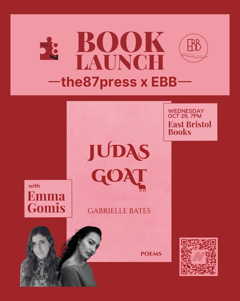 Gabrielle Bates: *Judas Goat*  & Emma Gomis at East Bristol Books
