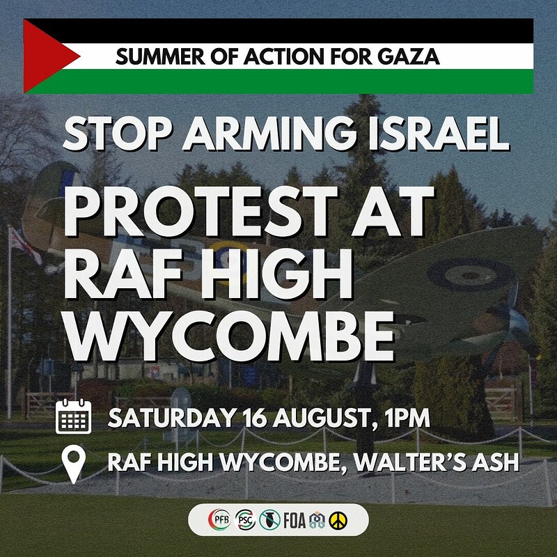 Bristol & WSM coach to protest at RAF High Wycombe at Anchor Road Bristol