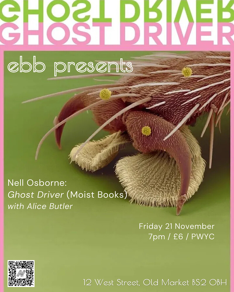Nell Osborne: *Ghost Driver* , with Alice Butler at East Bristol Books