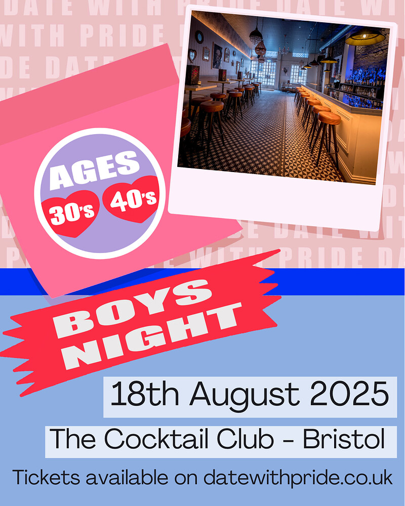 Boys Night - LGBTQ+ Speed Dating Bristol at Cocktail Club Corn Street Bristol