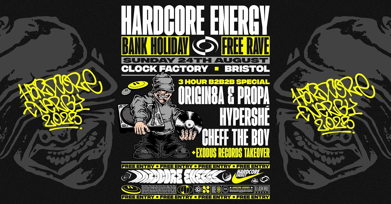 Hardcore Energy: Origin8a & Propa B2B Hypershé B2B Cheff The Boy at Clock Factory