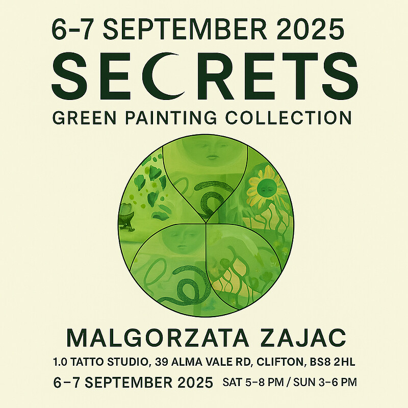 Secrets - Art Exhibition at 1.0 Tattoo Studio, 39 Alma Vale Road, Clifton, Bristol BS8 2HL