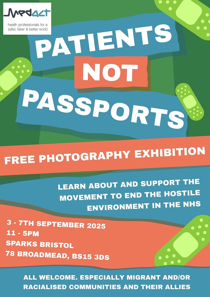 Bristol Patients not Passports Photo Exhibition at Sparks Bristol