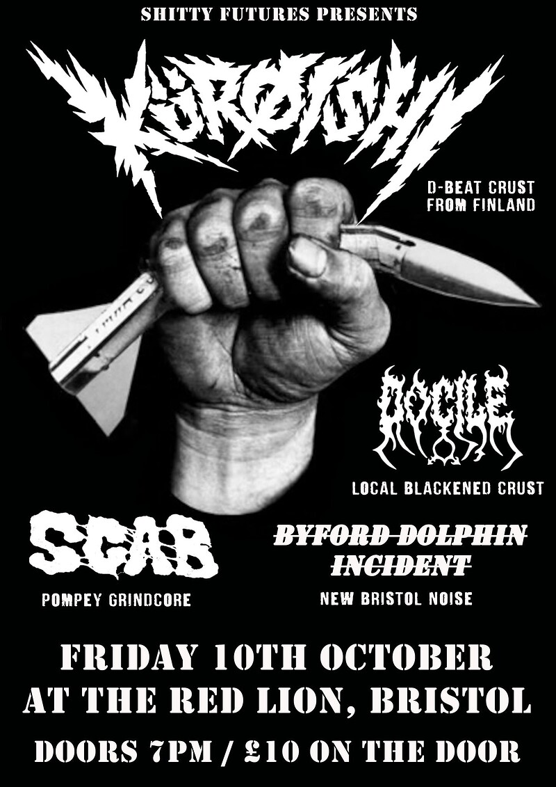 KUROISHI , SCAB, DOCILE and BYFORD DOLPHIN INCIDENT at The Lion, BS5