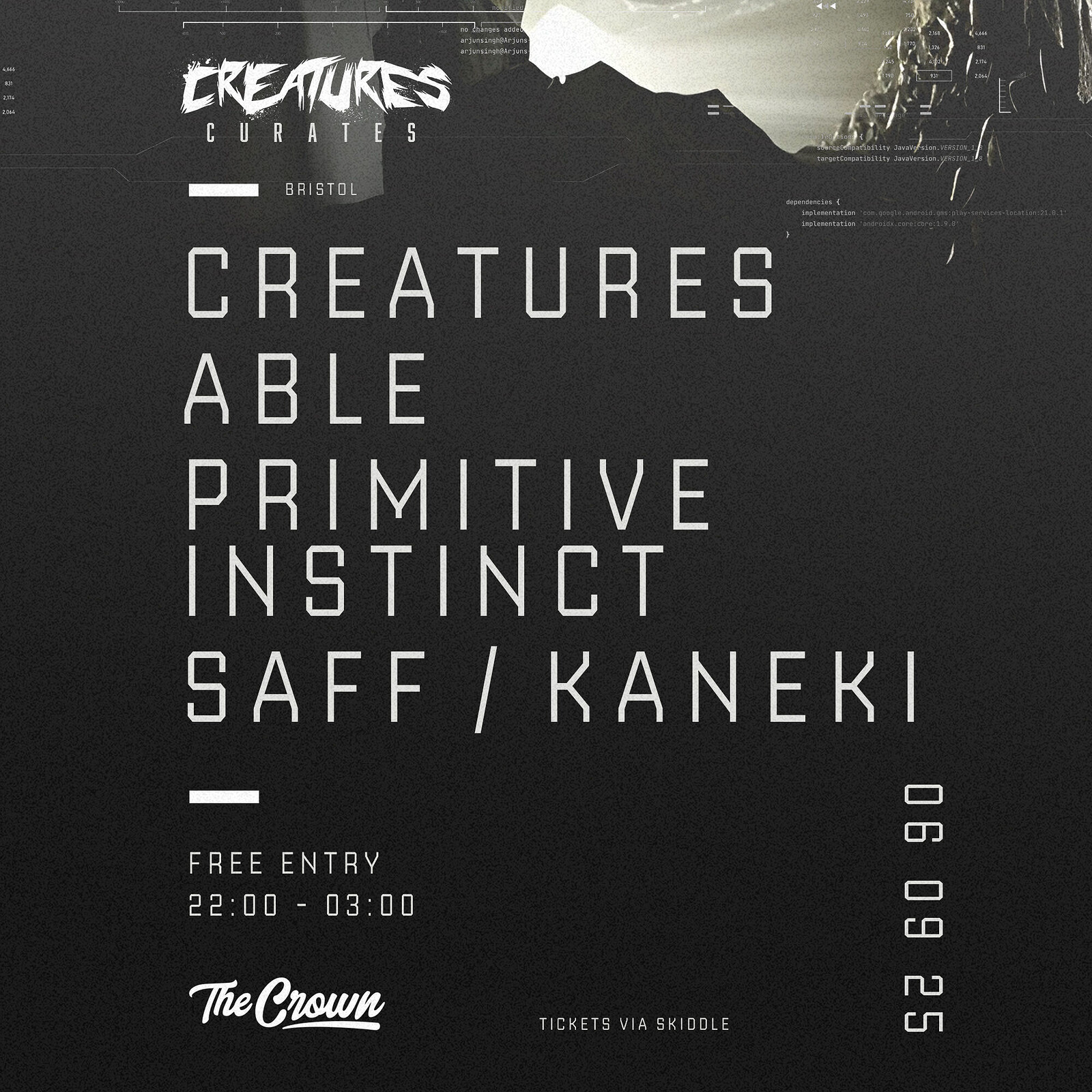CREATURES CURATES: ABLE, PRIMITIVE INSTINCT, CREATURES, SAFF + KANEKI at The Crown