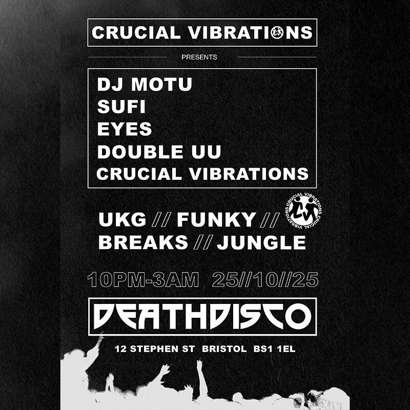Crucial Vibrations Presents DJ Motu at Death Disco