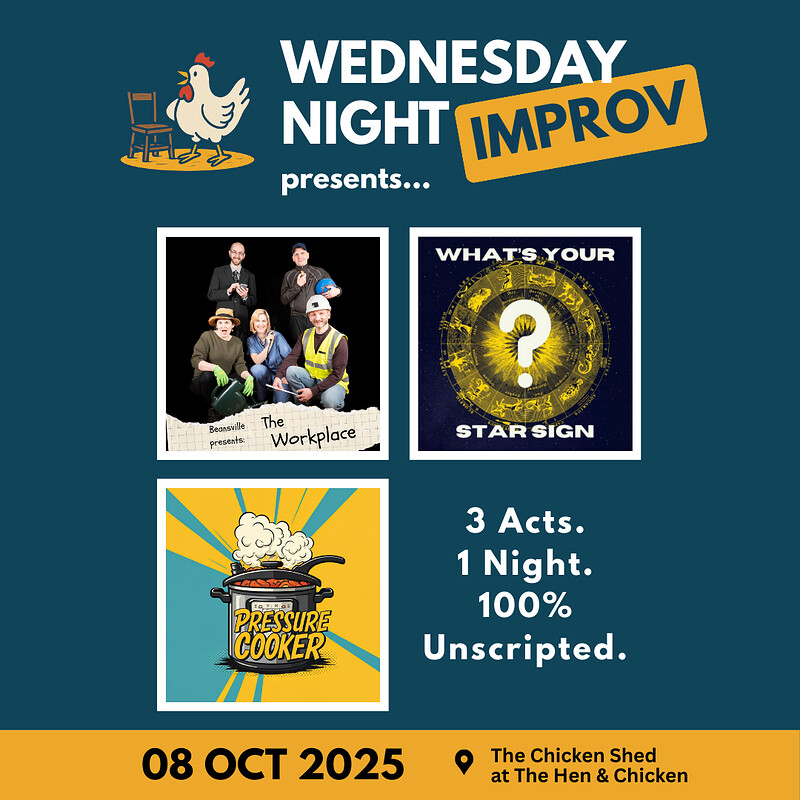 Wednesday Night Improv: October Triple Bill at The Hen & Chicken